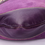 Gucci Studded Jackie O Bouvier Hobo Purple Suede