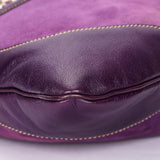 Gucci Studded Jackie O Bouvier Hobo Purple Suede