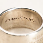 Tiffany & Co Ag925 Sterling Silver Wide Band Ring, Size US 5