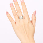 Tiffany & Co Ag925 Sterling Silver Wide Band Ring, Size US 5