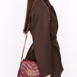 Chanel Chevron Envelope Flap Bordeaux Caviar 24K GP