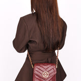 Chanel Chevron Envelope Flap Bordeaux Caviar 24K GP