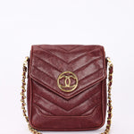 Chanel Chevron Envelope Flap Bordeaux Caviar 24K GP