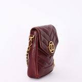 Chanel Chevron Envelope Flap Bordeaux Caviar 24K GP