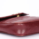 Chanel Chevron Envelope Flap Bordeaux Caviar 24K GP
