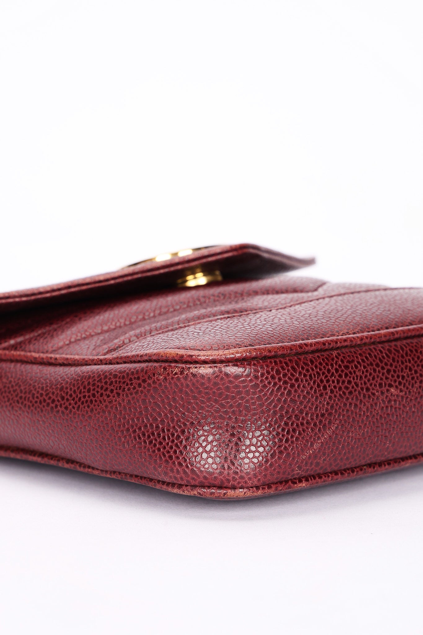 Chanel Chevron Envelope Flap Bordeaux Caviar 24K GP