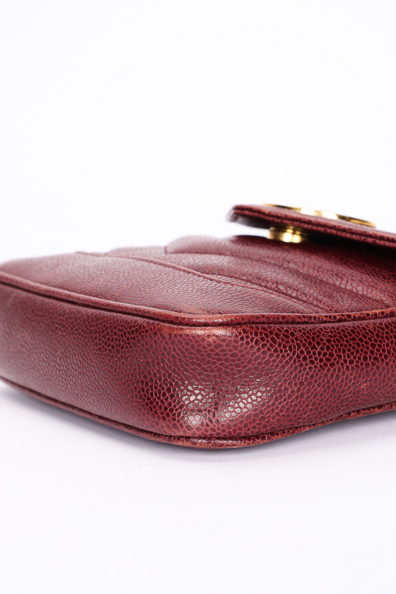 Chanel Chevron Envelope Flap Bordeaux Caviar 24K GP