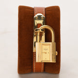 Hermès Kelly Cadena Gold Epsom Leather Watch 20mm