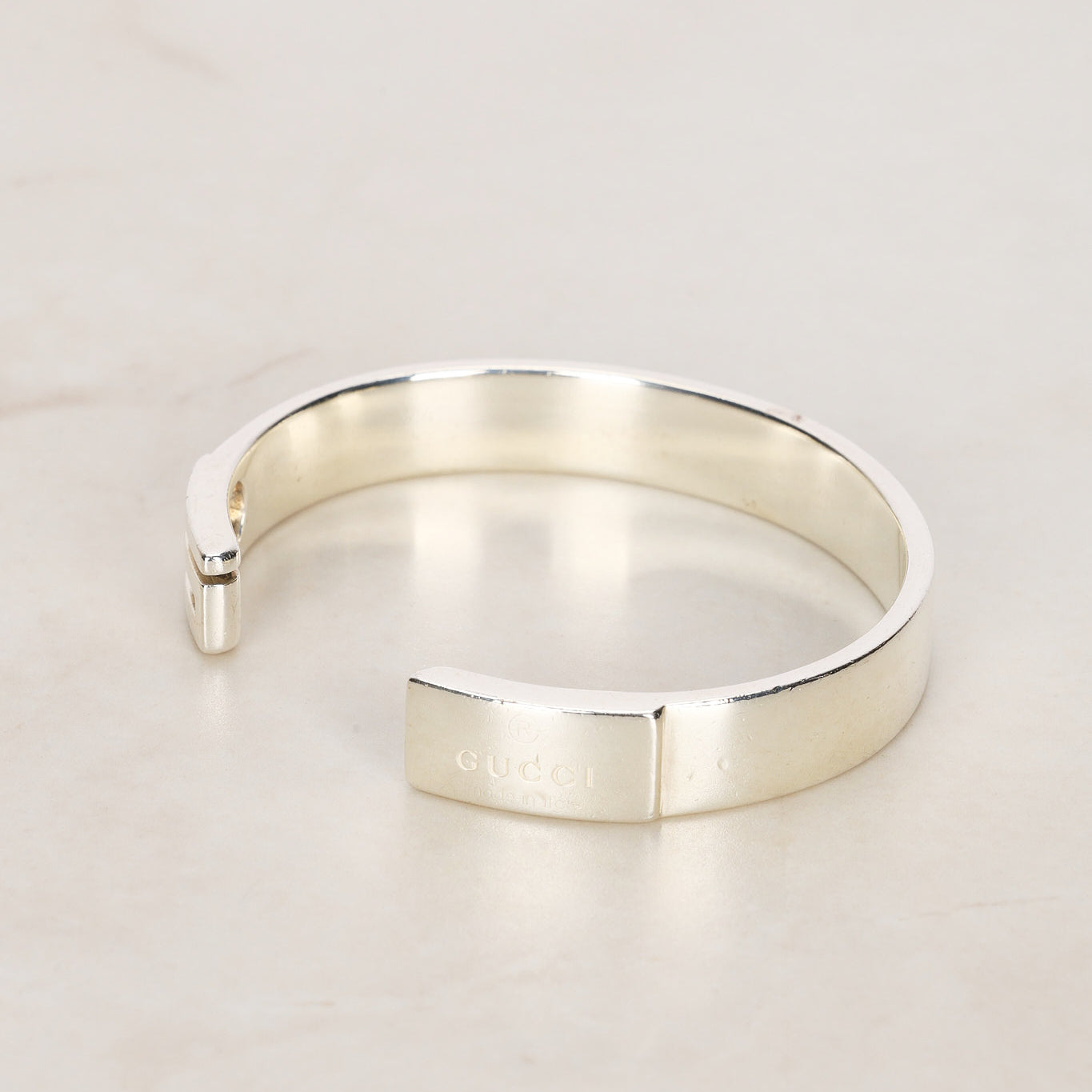 Gucci Ag925 Sterling Silver G Cuff Bracelet