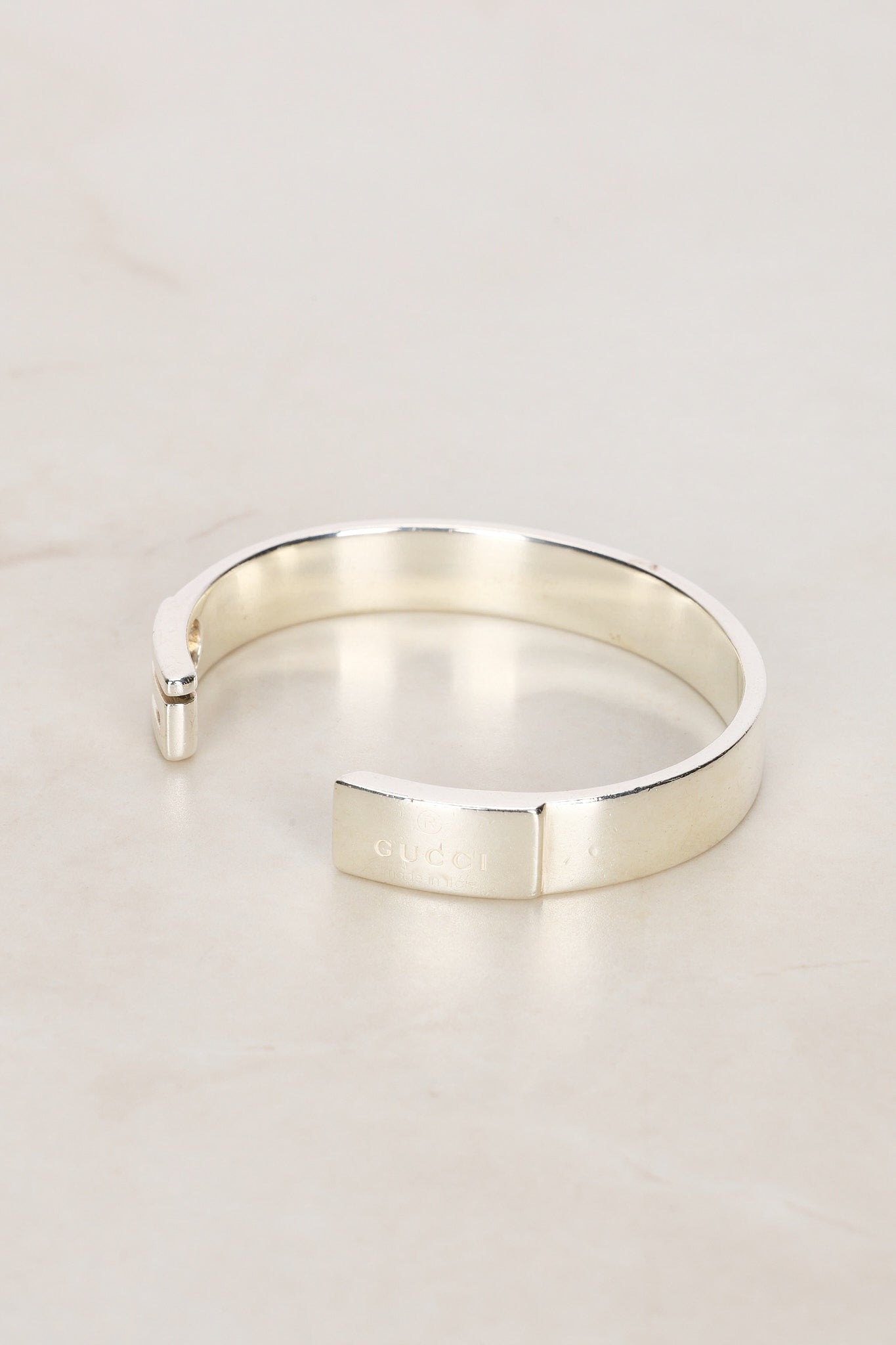 Gucci Ag925 Sterling Silver G Cuff Bracelet