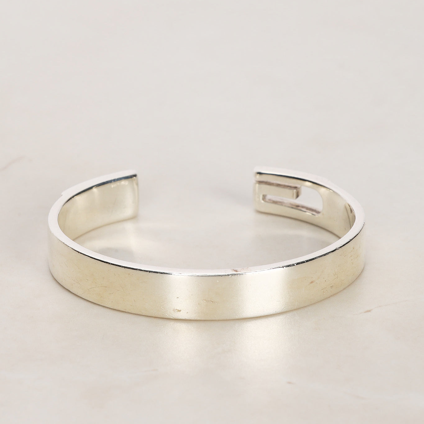 Gucci Ag925 Sterling Silver G Cuff Bracelet