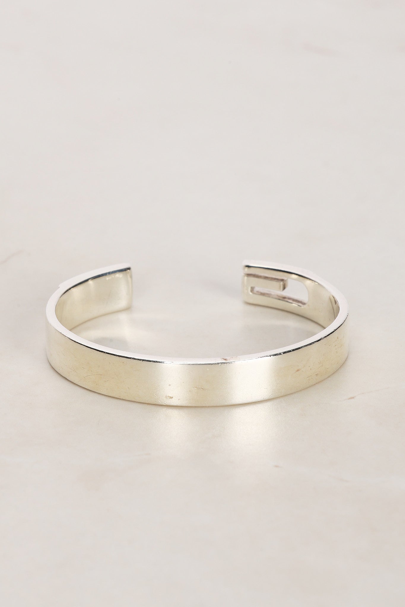 Gucci Ag925 Sterling Silver G Cuff Bracelet