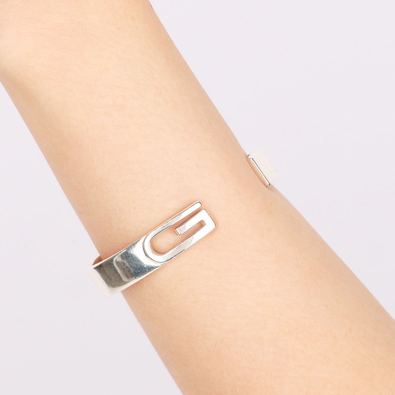 Gucci Ag925 Sterling Silver G Cuff Bracelet