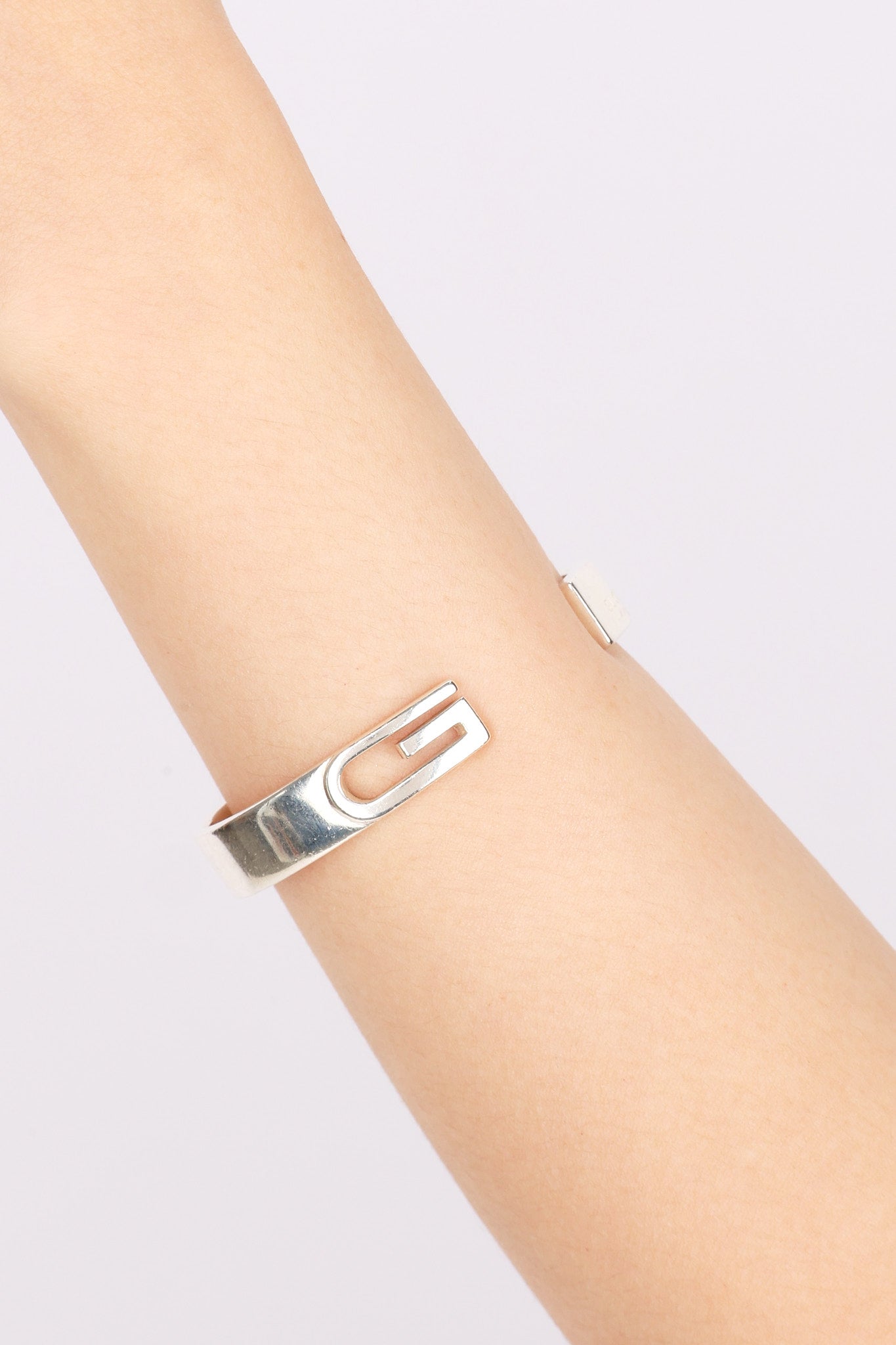 Gucci Ag925 Sterling Silver G Cuff Bracelet