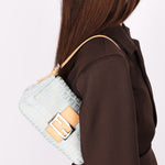 Fendi Zucchino Denim Baguette