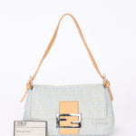 Fendi Zucchino Light Blue Mini Mamma Baguette