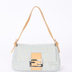 Fendi Zucchino Light Blue Mini Mamma Baguette
