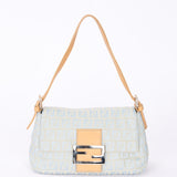 Fendi Zucchino Light Blue Mini Mamma Baguette