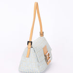 Fendi Zucchino Light Blue Mini Mamma Baguette