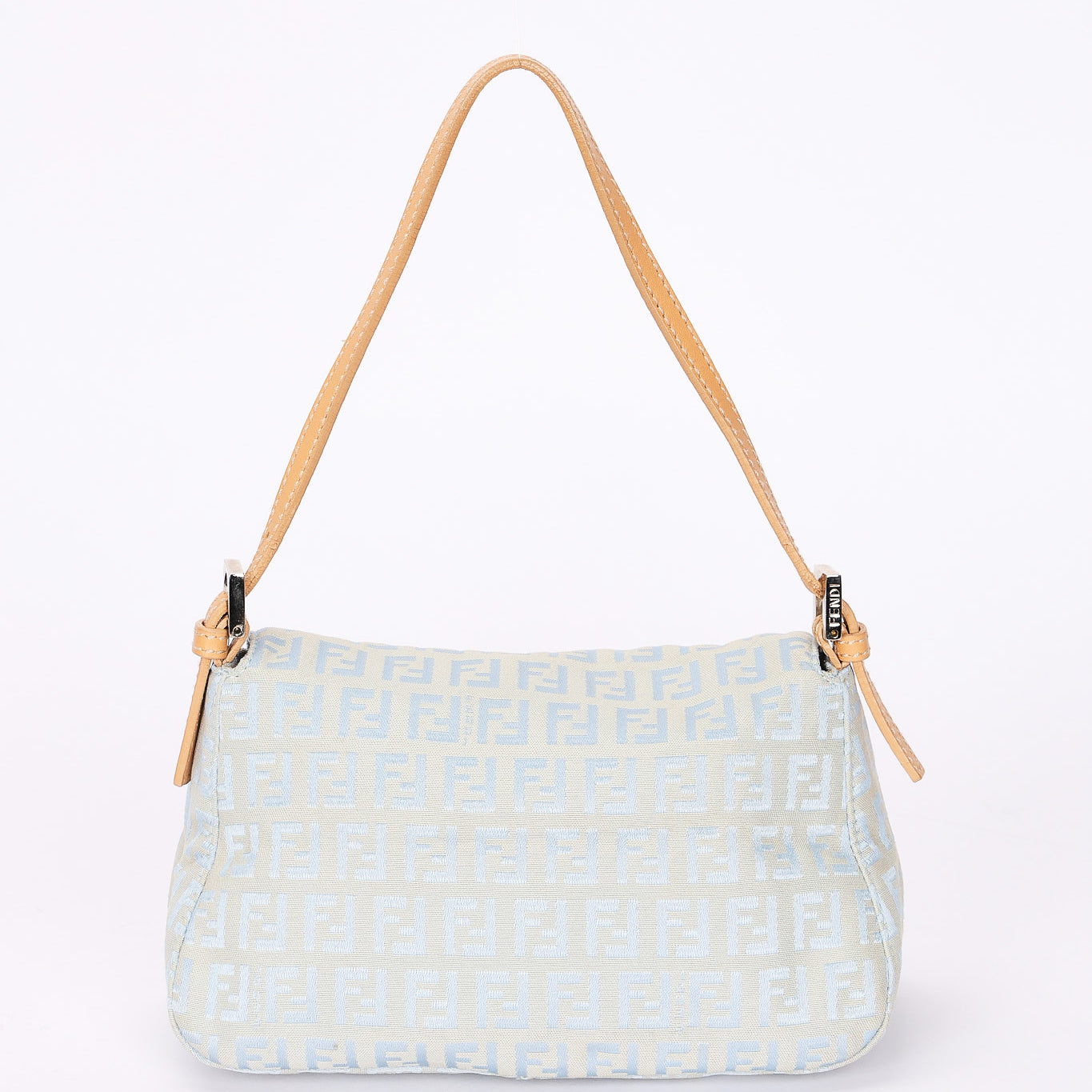 Fendi Zucchino Light Blue Mini Mamma Baguette