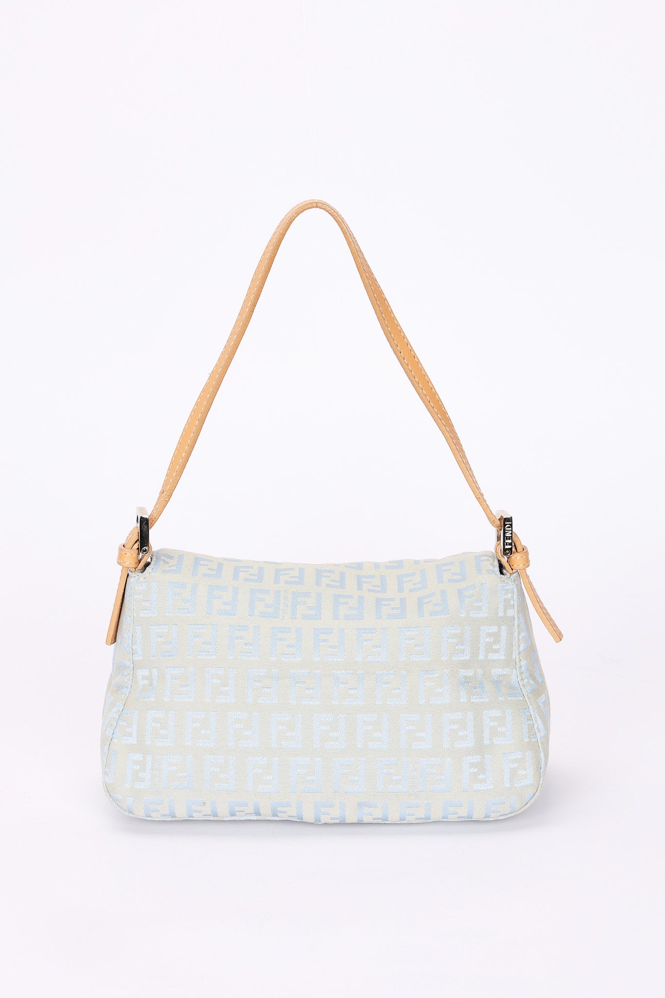 Fendi Zucchino Light Blue Mini Mamma Baguette