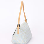Fendi Zucchino Light Blue Mini Mamma Baguette