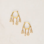 Dior Crystal Letter Charm Earrings
