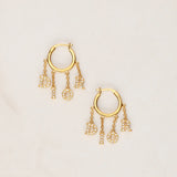 Dior Crystal Letter Charm Earrings