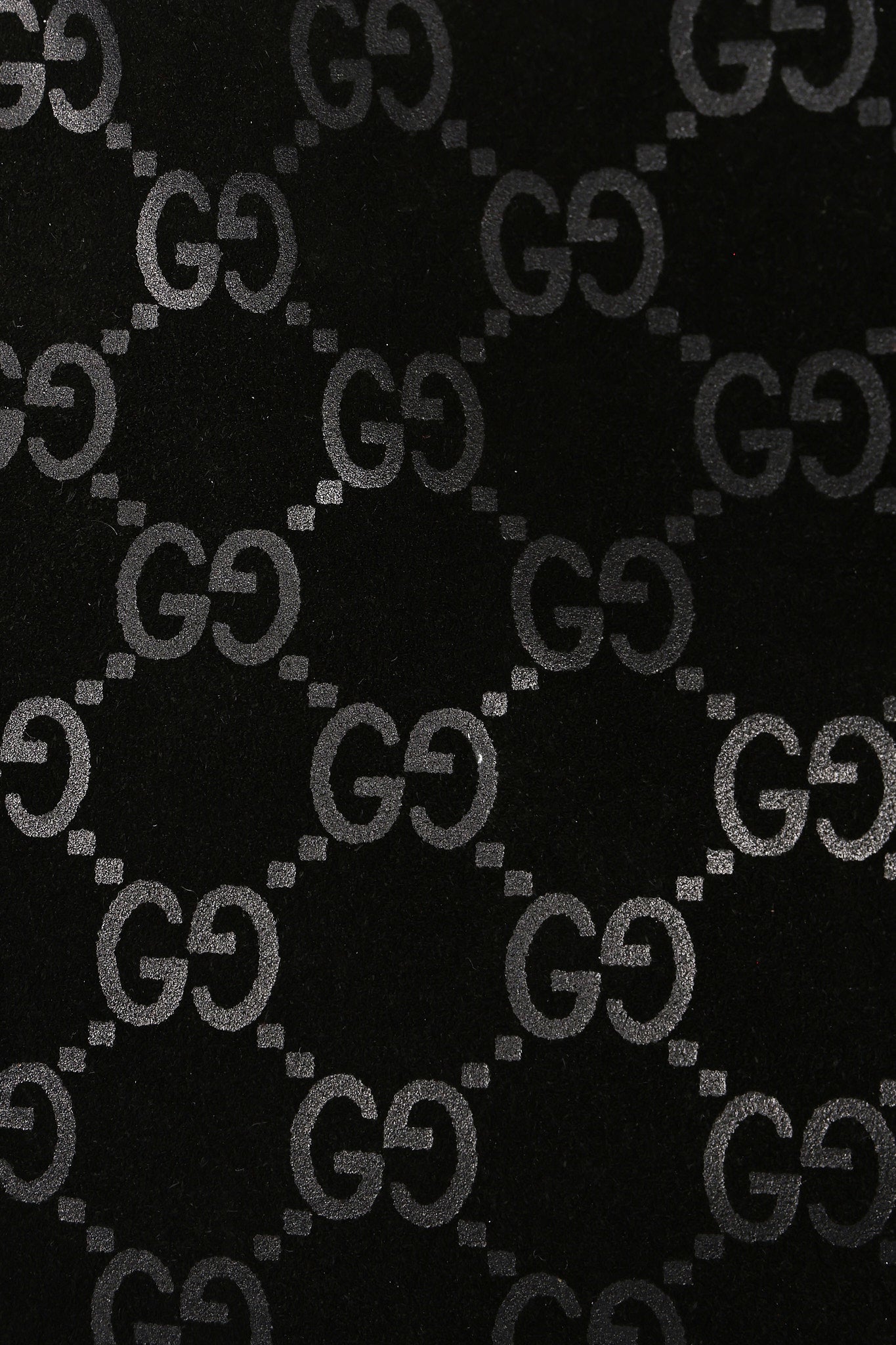 Gucci Monogram Suede Shoulder Bag with Pouch