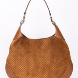 Gucci Micro Monogram Suede Medium B Shoulder Bag