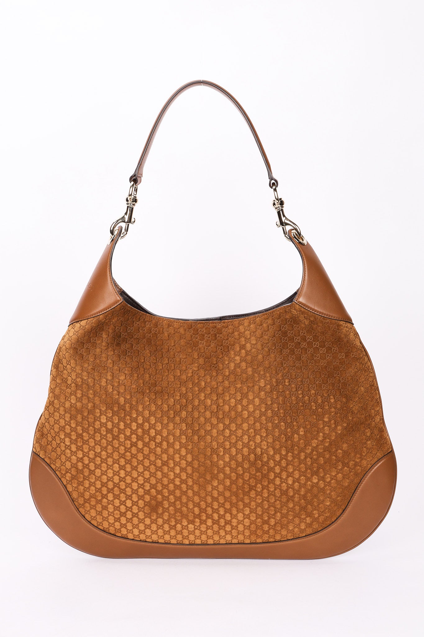 Gucci Micro Monogram Suede Medium B Shoulder Bag