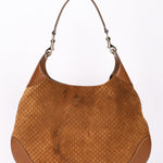 Gucci Micro Monogram Suede Medium B Shoulder Bag