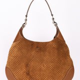 Gucci Micro Monogram Suede Medium B Shoulder Bag