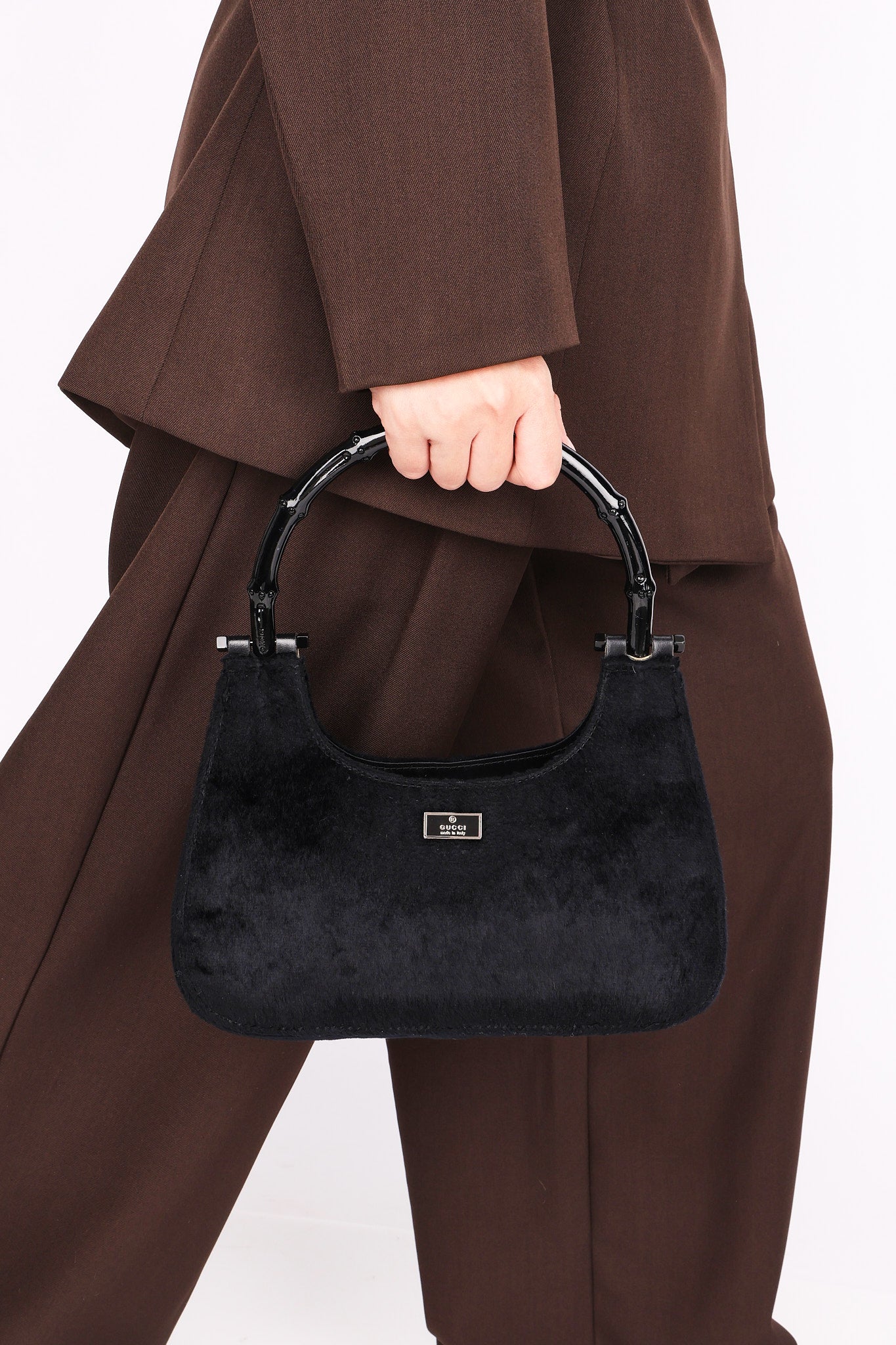 Gucci Ponyhair Bamboo Bar Top Handle Bag