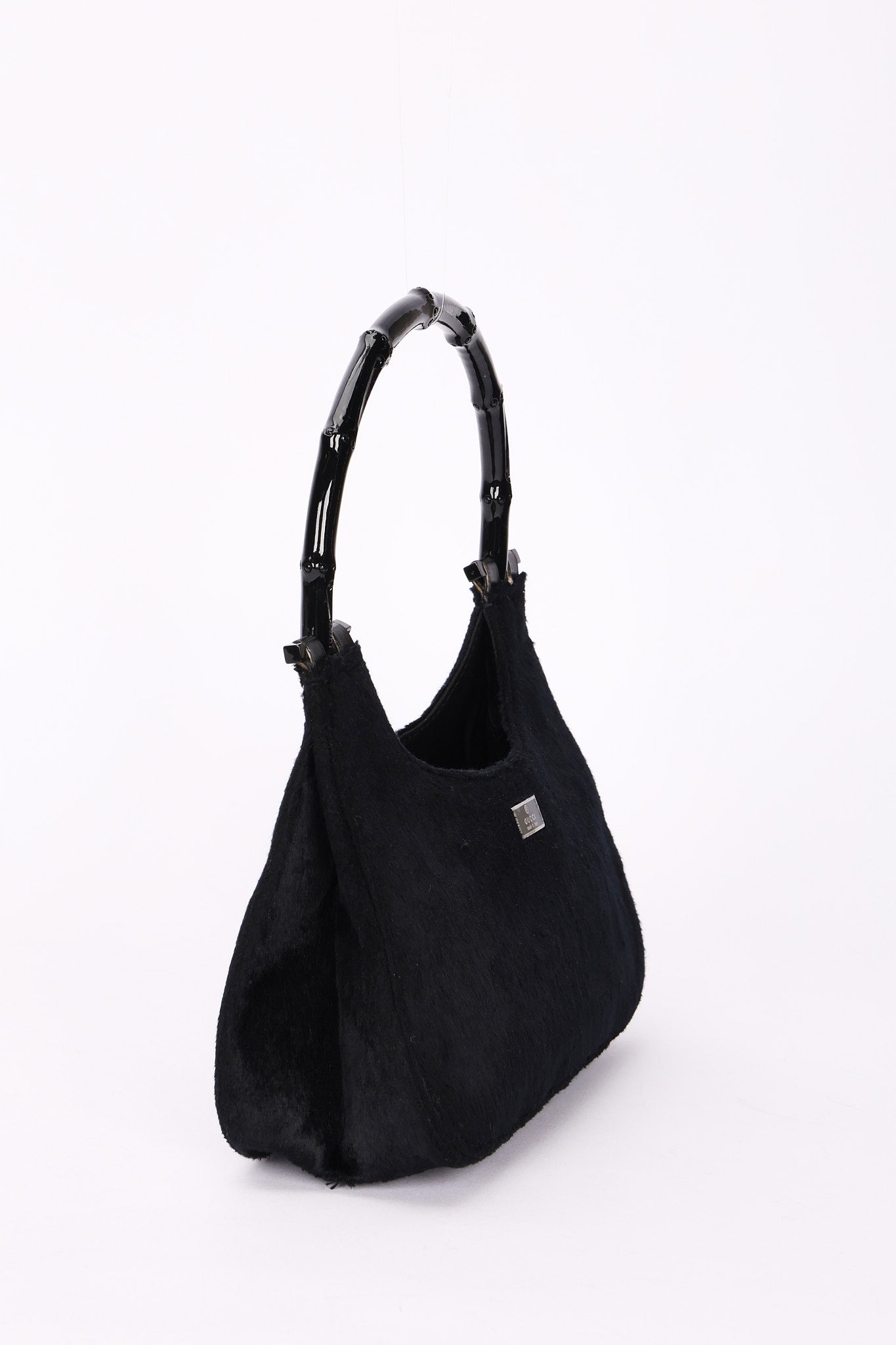 Gucci Ponyhair Bamboo Bar Top Handle Bag