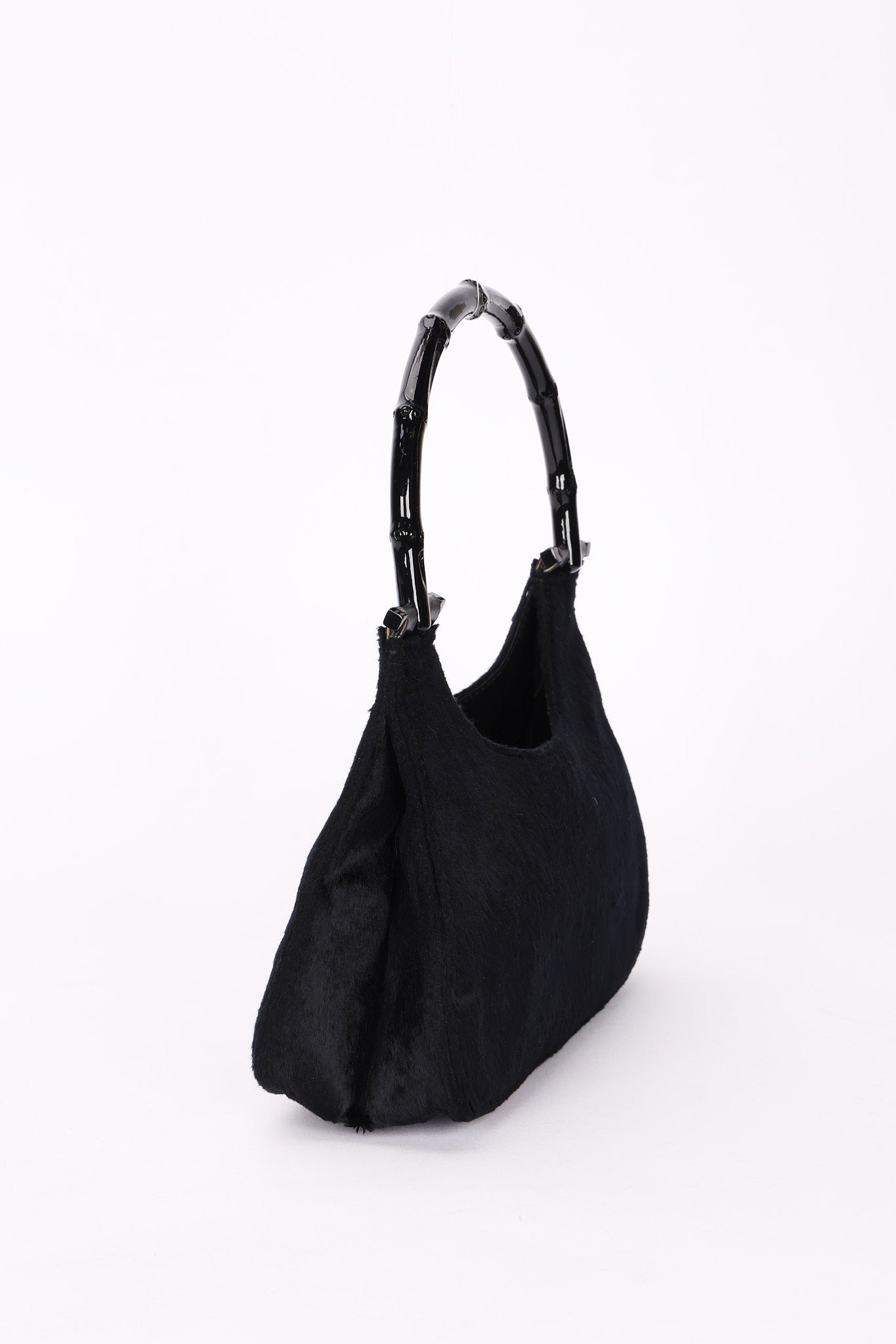 Gucci Ponyhair Bamboo Bar Top Handle Bag