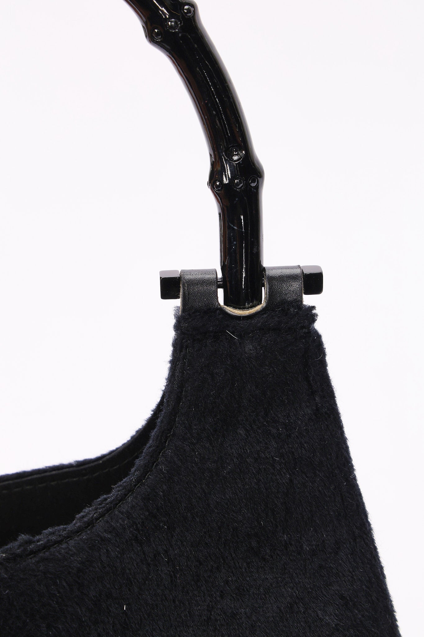 Gucci Ponyhair Bamboo Bar Top Handle Bag
