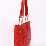 Chanel CC Perforated Tote Red Caviar 24K GP