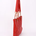 Chanel CC Perforated Tote Red Caviar 24K GP