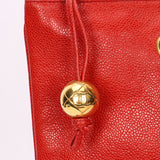 Chanel CC Perforated Tote Red Caviar 24K GP