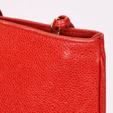 Chanel CC Perforated Tote Red Caviar 24K GP