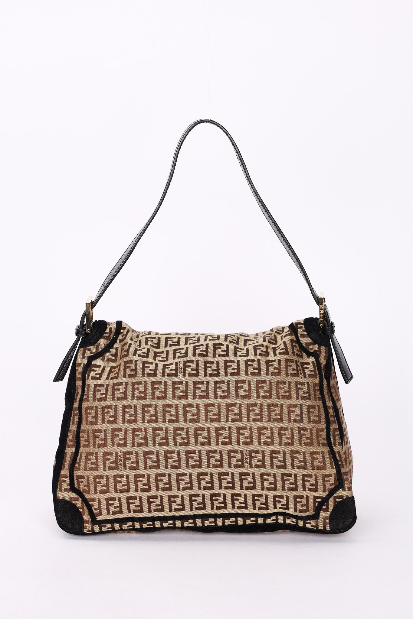 Fendi Zucchino Velvet Trim Mamma Forever Baguette GHW