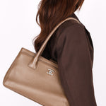 Chanel Cerf Executive Tote Taupe Caviar SHW