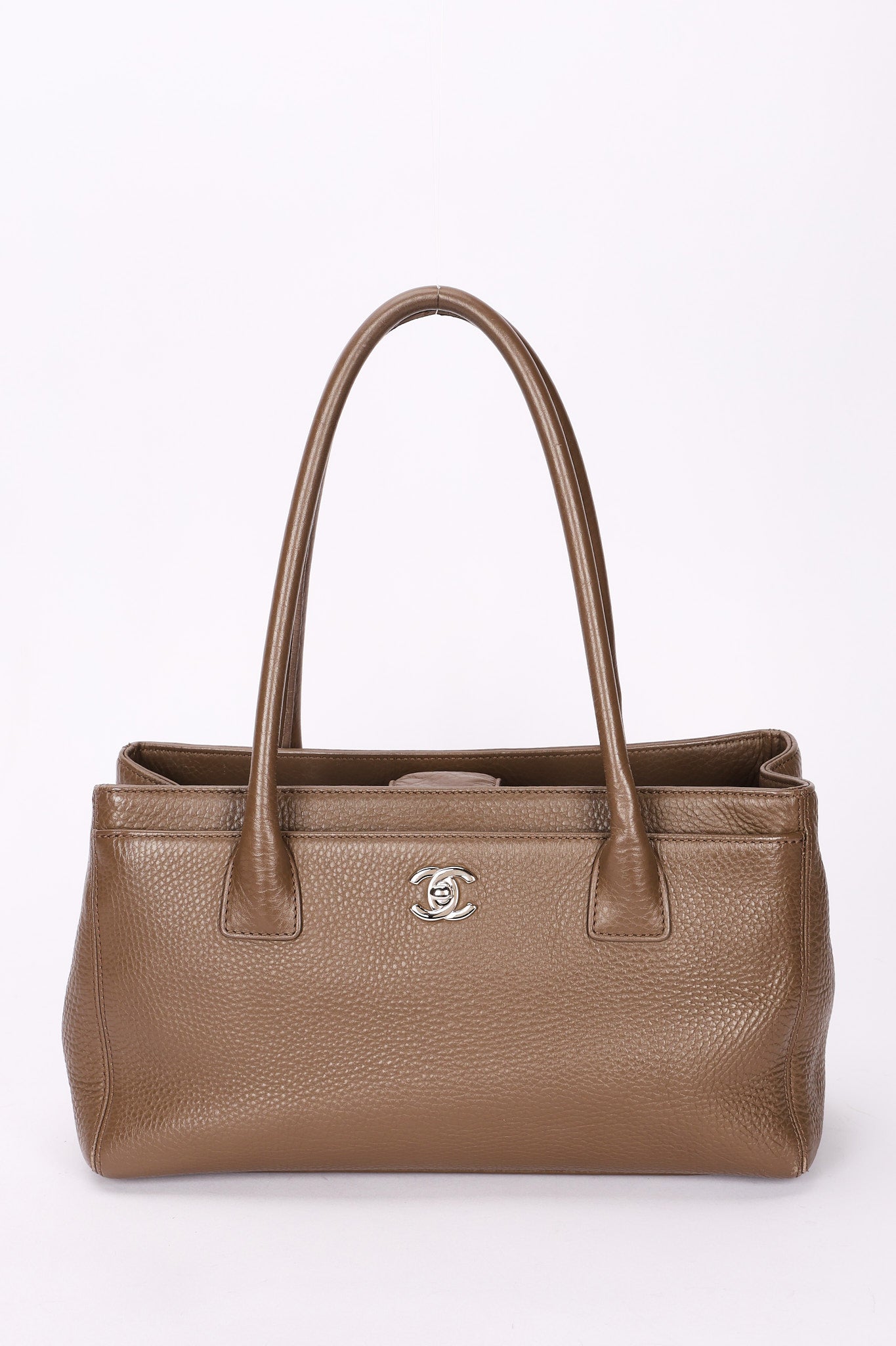 Chanel Cerf Executive Tote Taupe Caviar SHW