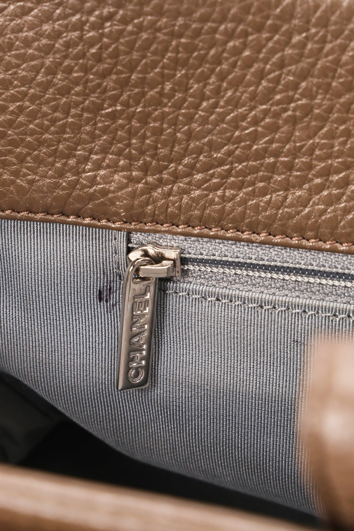 Chanel Cerf Executive Tote Taupe Caviar SHW