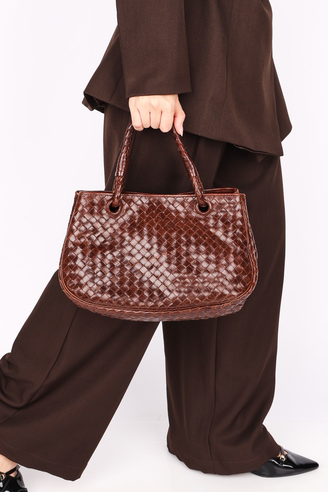 Bottega Veneta Intrecciato Top Handle Bag