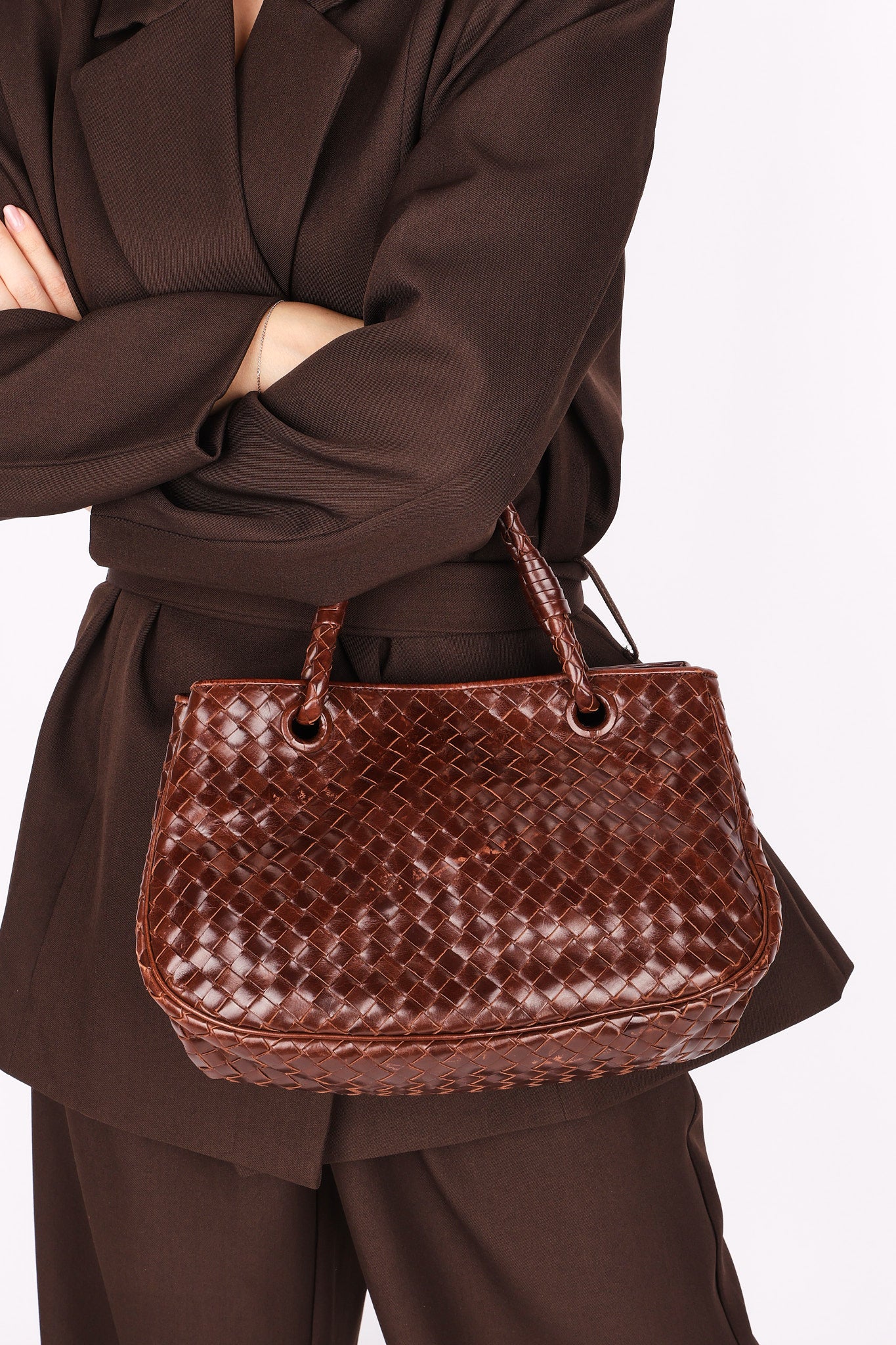 Bottega Veneta Intrecciato Top Handle Bag