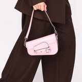 Gucci Mini Horsebit 1955 Asymmetric Shoulder Bag Pink