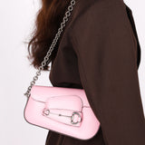 Gucci Mini Horsebit 1955 Asymmetric Shoulder Bag Pink