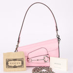 Gucci Mini Horsebit 1955 Asymmetric Shoulder Bag Pink
